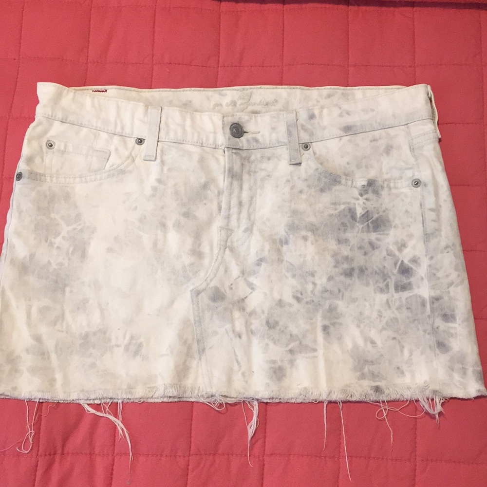 7 For All Mankind Denim Mini Skirt Sz 29